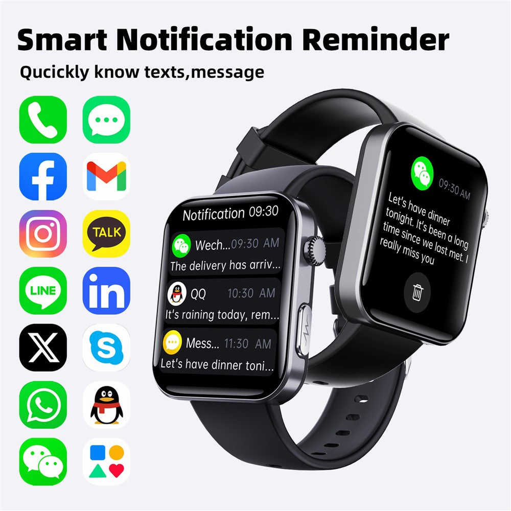 F300 2.10 inch HD Screen Smart Watch Bluetooth-compatible Call Heart Rate Monitor Sport Watch