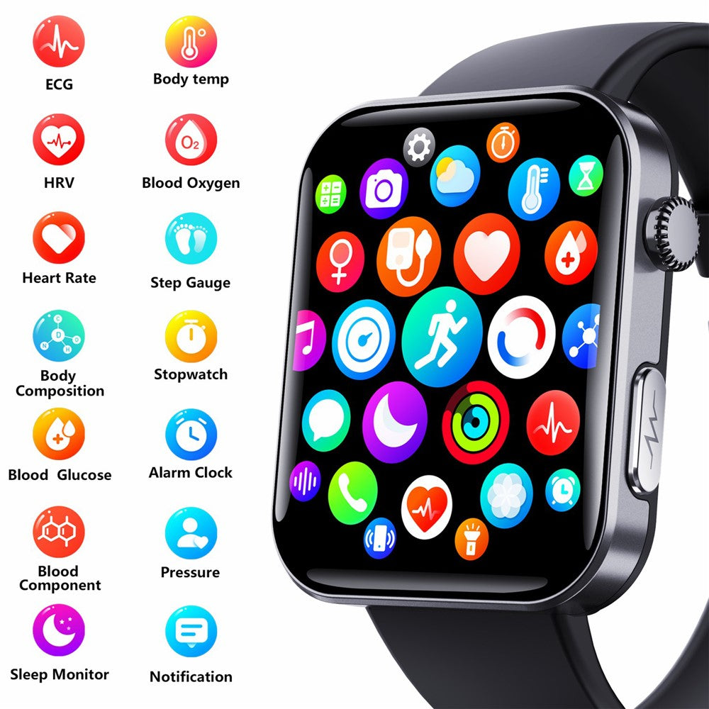 F300 2.10 inch HD Screen Smart Watch Bluetooth-compatible Call Heart Rate Monitor Sport Watch