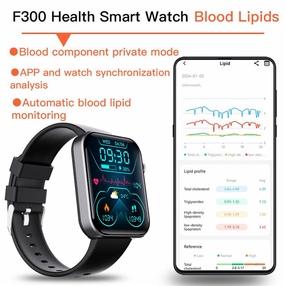 F300 2.10 inch HD Screen Smart Watch Bluetooth-compatible Call Heart Rate Monitor Sport Watch