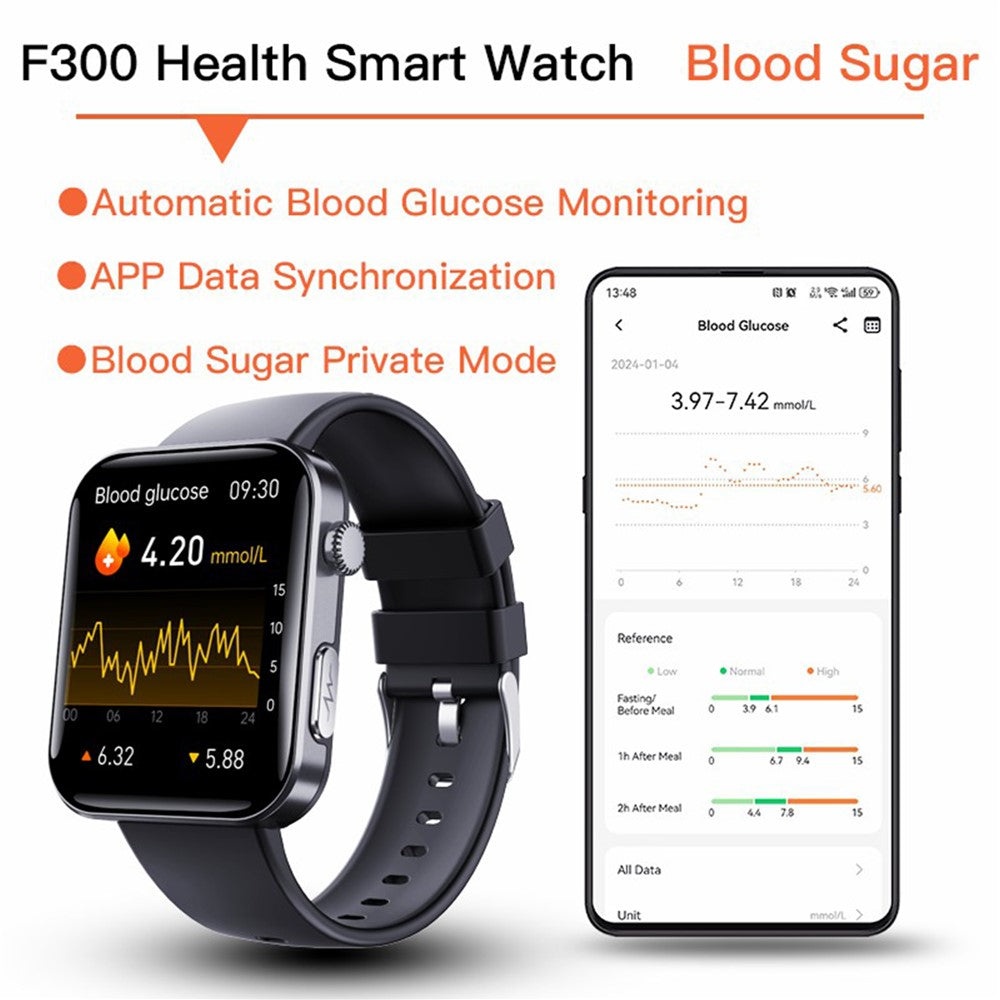 F300 2.10 inch HD Screen Smart Watch Bluetooth-compatible Call Heart Rate Monitor Sport Watch