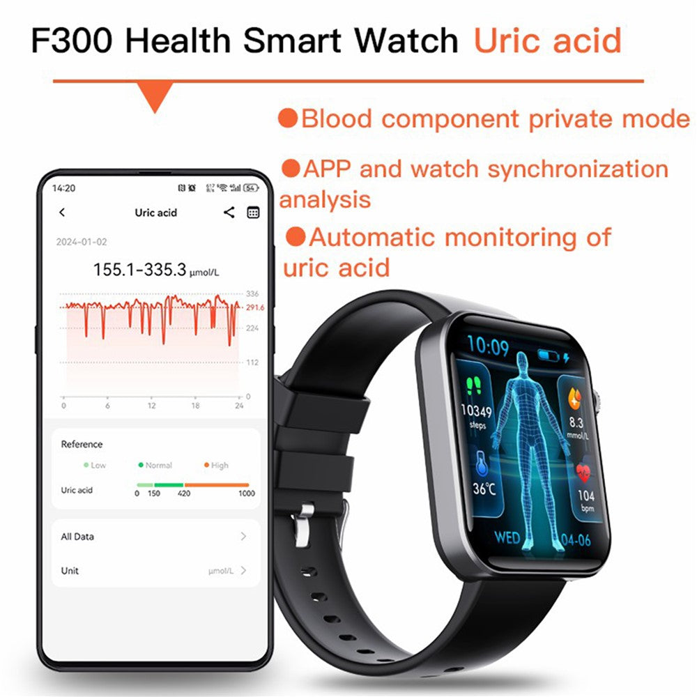 F300 2.10 inch HD Screen Smart Watch Bluetooth-compatible Call Heart Rate Monitor Sport Watch