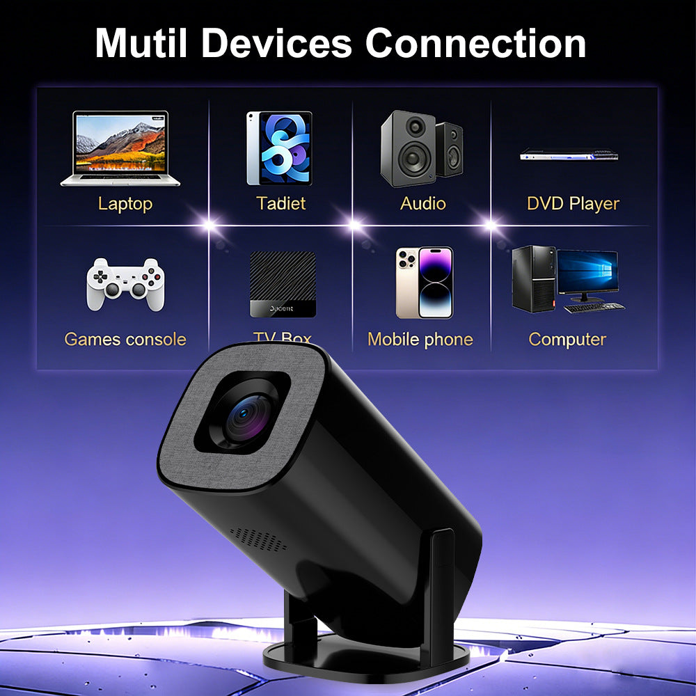 V1 Smart Video Projector Android 14 Automatic Keystone Correction WiFi / Bluetooth-compatible Home Theater, 1+8GB
