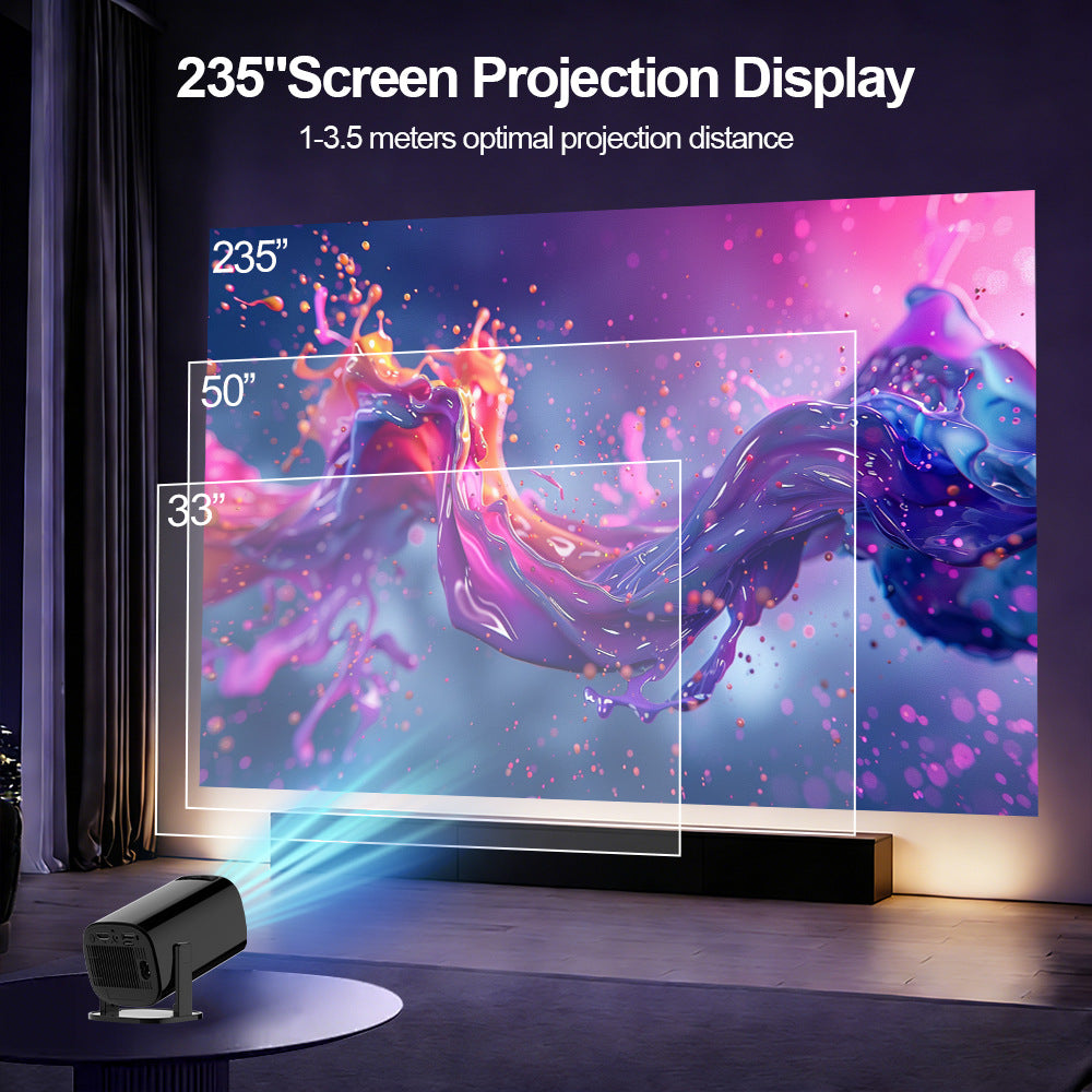 V1 Smart Video Projector Android 14 Automatic Keystone Correction WiFi / Bluetooth-compatible Home Theater, 1+8GB