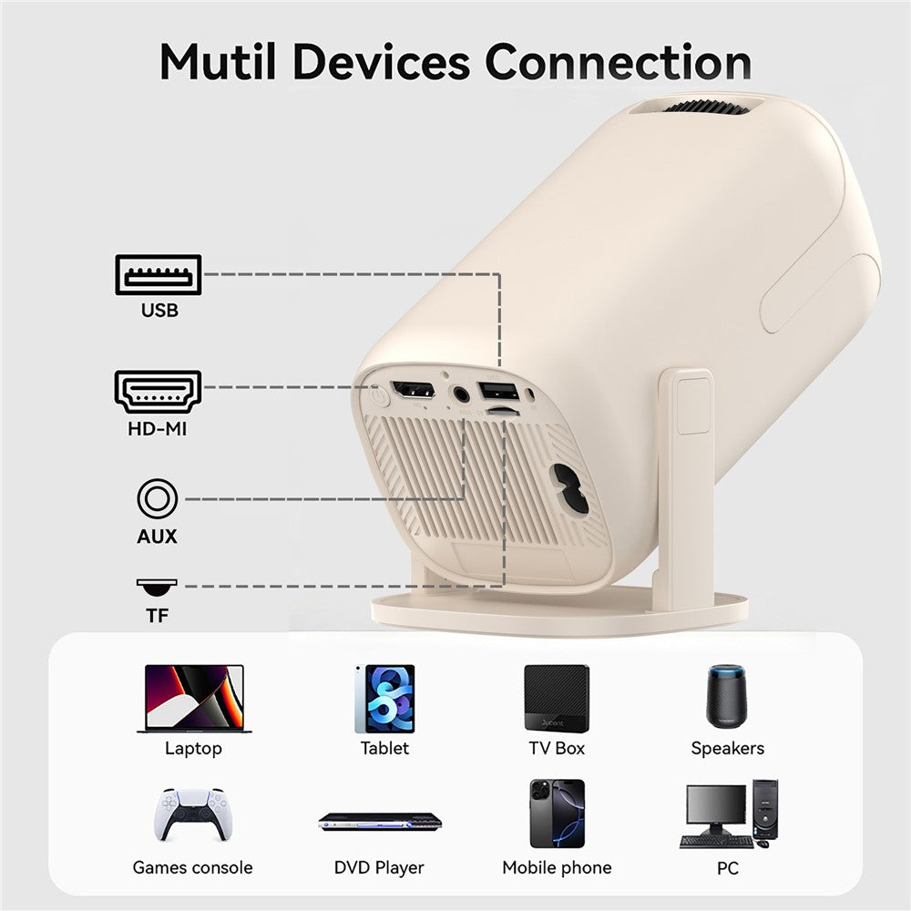 U5 Gaming Console 2-in-1 Android 14 HD Projector Allwinner H723 8K 200 Lumens Screen Projection Device for Home Cinema