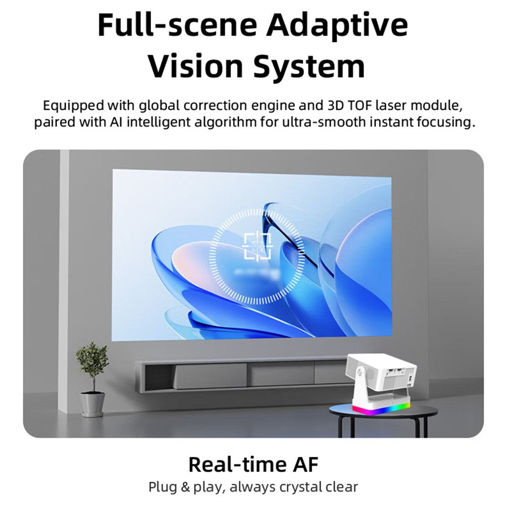 Y8S PRO X3 Smart Projector 720P HD 180 ANSI Mini Portable WiFi Bluetooth-compatible Home Theater System