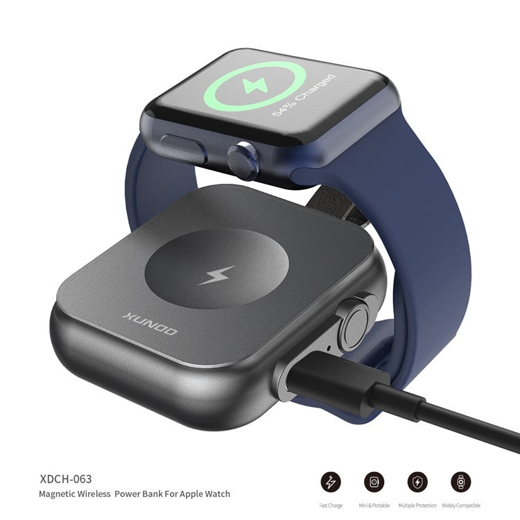 XUNDD XDCH-063 WP1 For Apple Watch 1200mAh Power Bank with Hanging Buckle Magnetic Wireless Charger