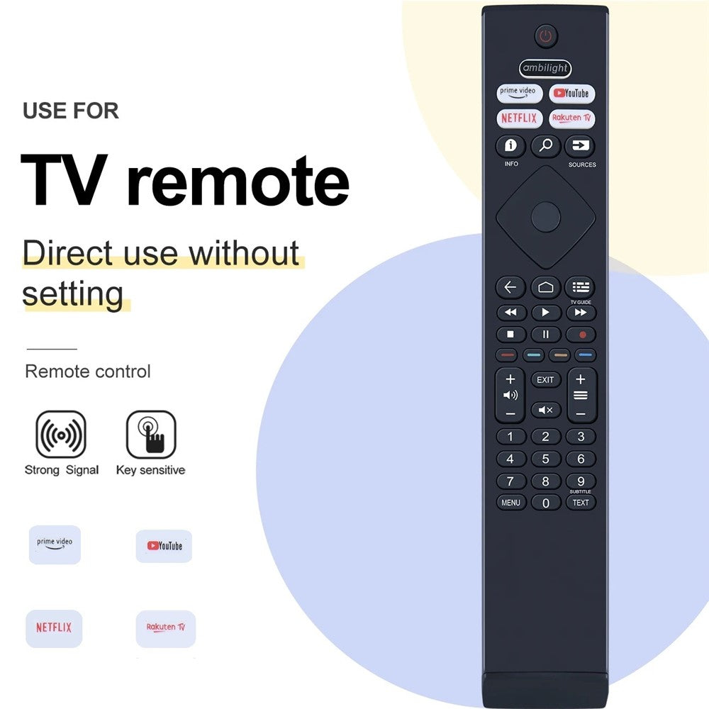 BRC0984501 / 01 Compatible with Philips Television Remote Control Replacement