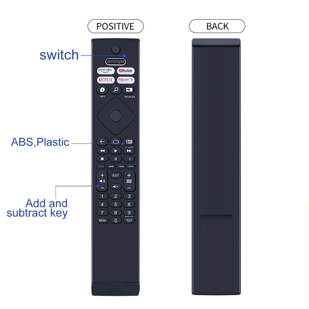 BRC0984501 / 01 Compatible with Philips Television Remote Control Replacement