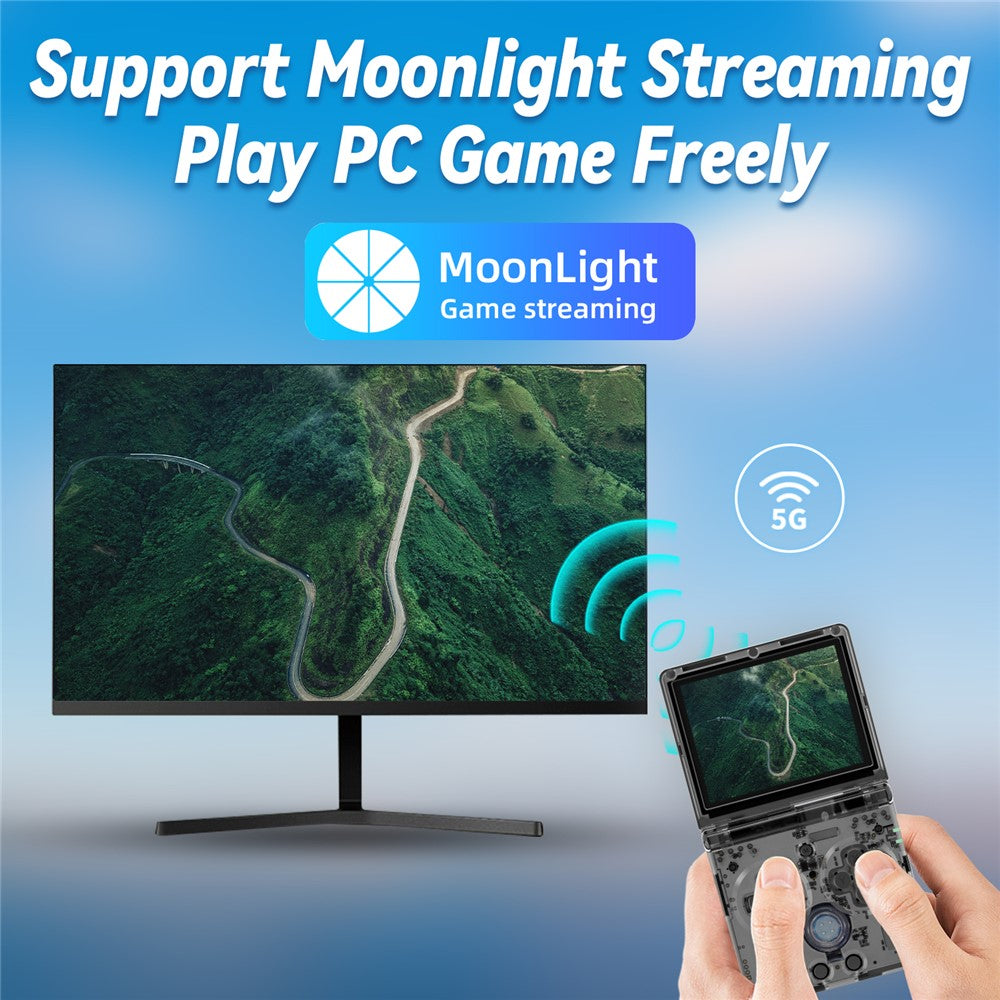 ANBERNIC RG35XXSP Flip Handheld Game Console 64GB 5000+Games Support Streaming (English Version)