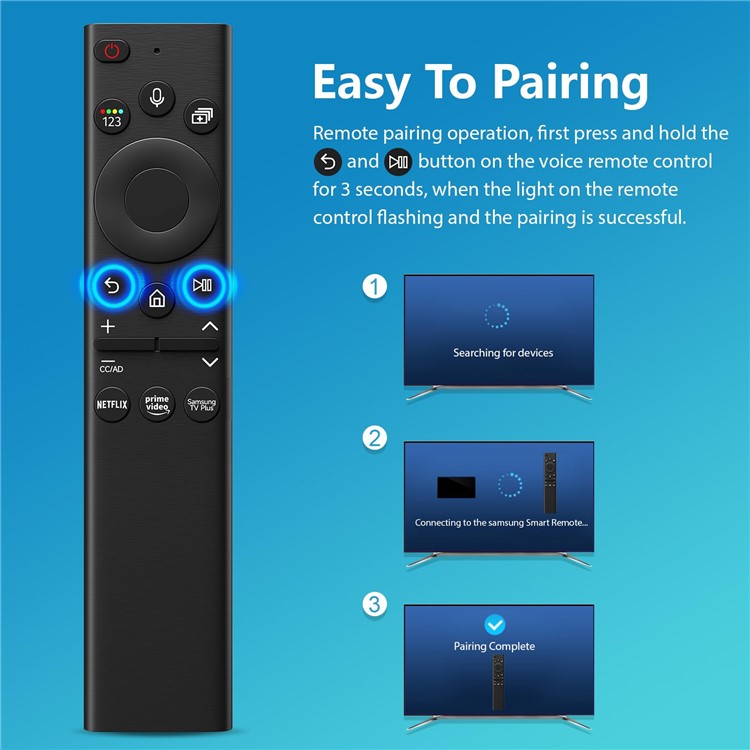 BN59-01357A För Samsung TV Fjärrkontroll Soldriven handhållen kontroll med röstfunktion