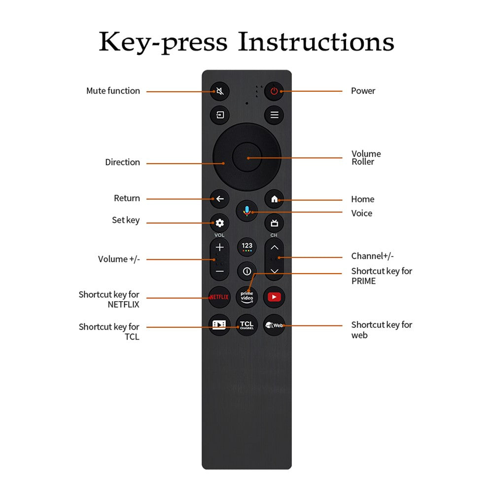 RC813A FMB1 For TCL TV Remote Control with Voice Control 10m Range Television Controller Replacement