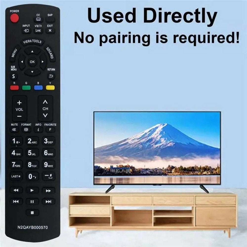 N2QAYB000570 Infrared Remote Control for Panasonic TV Ergonomic Wireless Replacement Television IR Controller