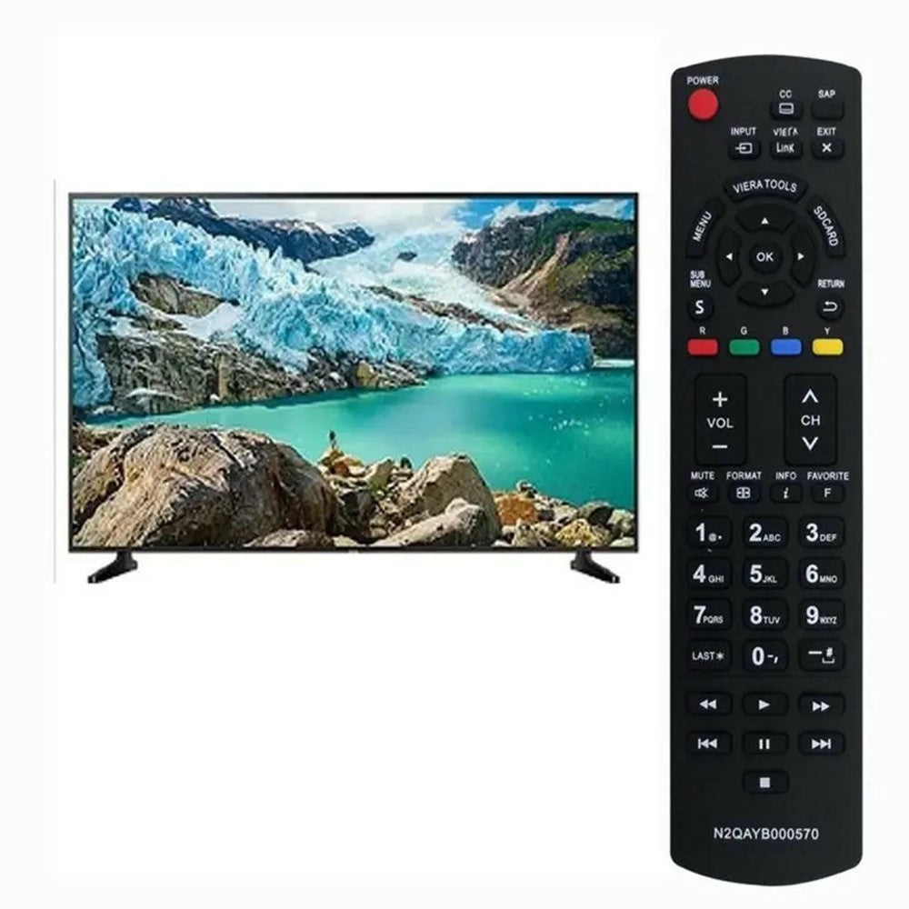 N2QAYB000570 Infrared Remote Control for Panasonic TV Ergonomic Wireless Replacement Television IR Controller