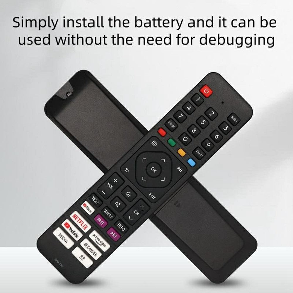 EN3C52 IR Remote Control for Hisense TV Ergonomic Infrared Wireless Replacement Television Controller
