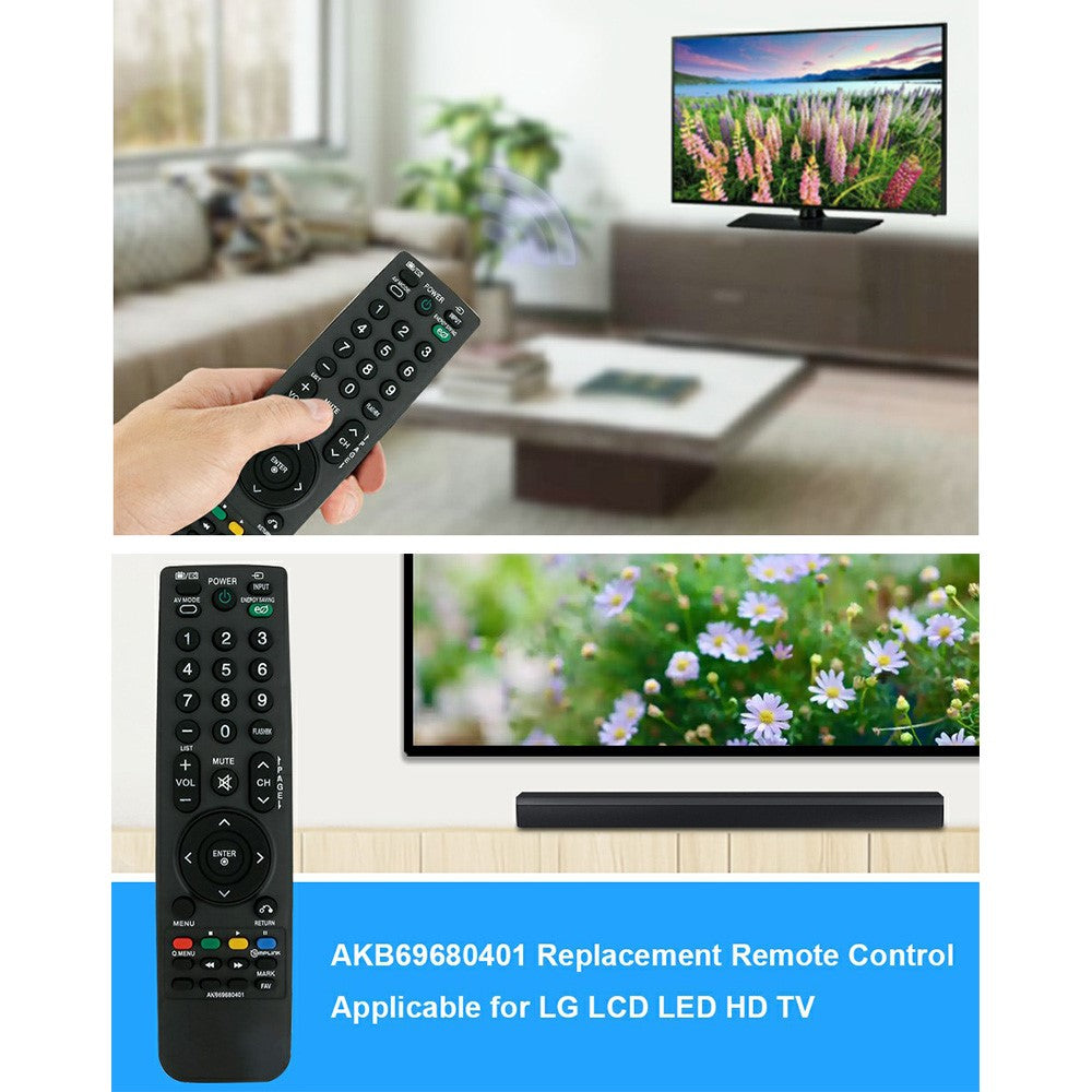 AKB69680401 Infrared Remote Control for LG TV Ergonomic IR Replacement Television Controller