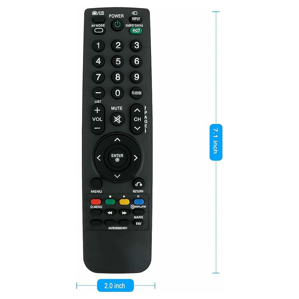 AKB69680401 Infrared Remote Control for LG TV Ergonomic IR Replacement Television Controller