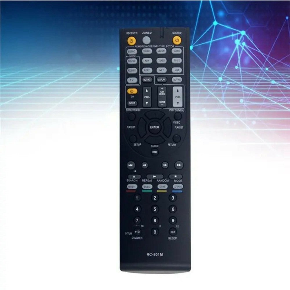 RC-801M IR Remote Control for Onkyo AV Receiver Ergonomic Infrared Wireless Replacement Controller