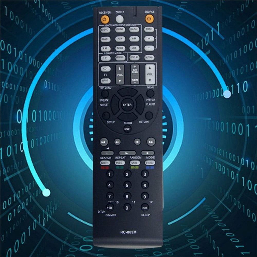 RC-863M Infrared Remote Control for Onkyo AV Receiver Ergonomic IR Wireless Replacement Controller