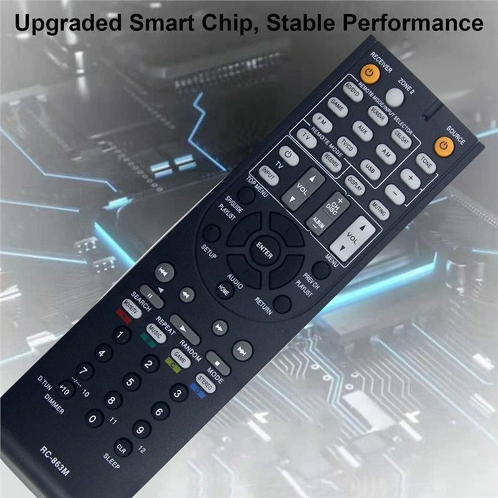 RC-863M Infrared Remote Control for Onkyo AV Receiver Ergonomic IR Wireless Replacement Controller