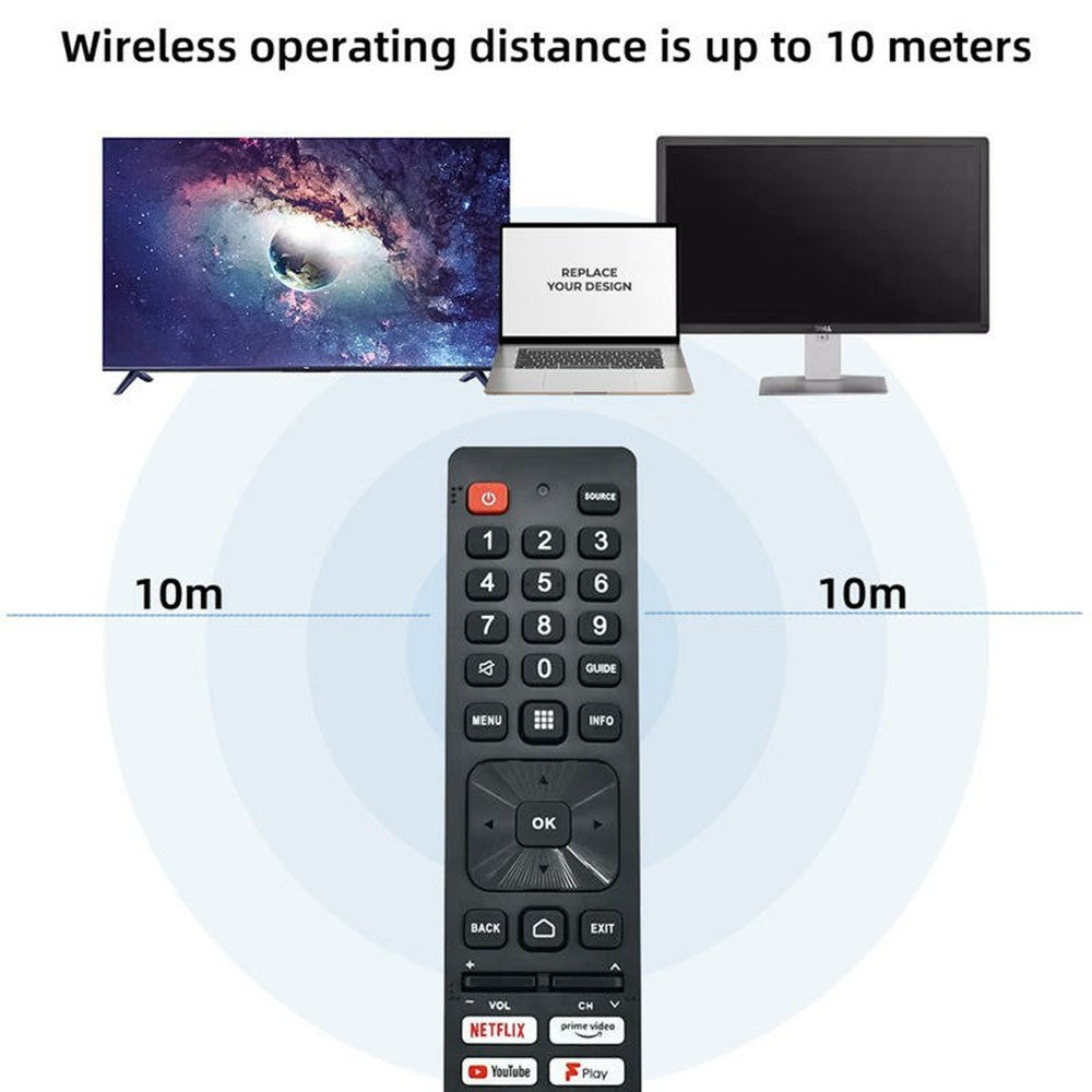 RMC0137N Remote Control for Sharp TV Infrared IR Wireless 10m Range Controller Replacement
