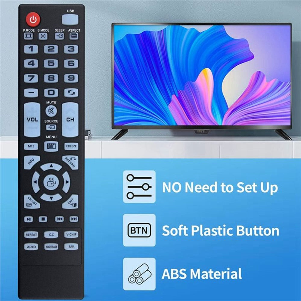 ELEFW248 For Element TV Remote Control Ergonomic 1-10m Range Infrared Controller Replacement
