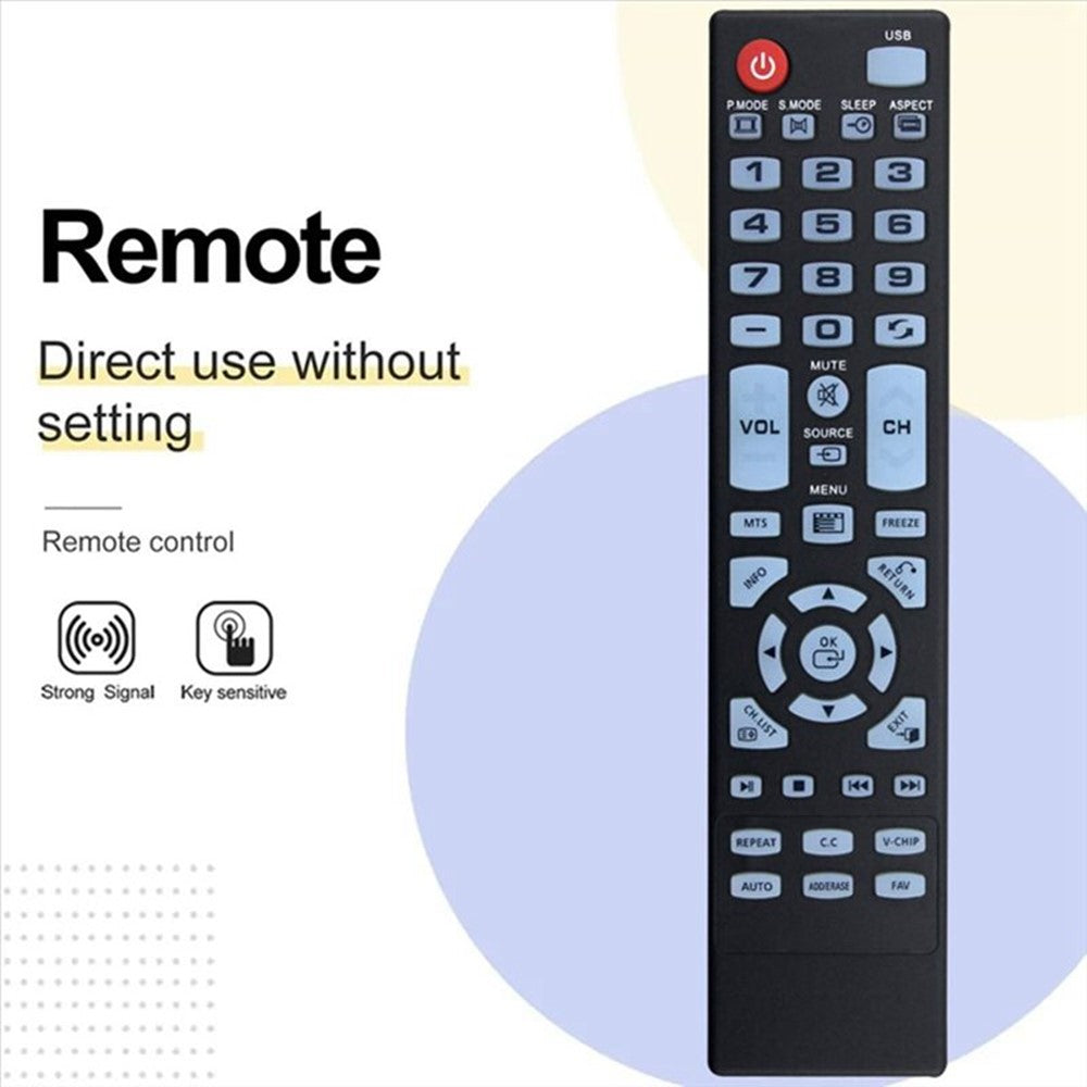 ELEFW248 For Element TV Remote Control Ergonomic 1-10m Range Infrared Controller Replacement