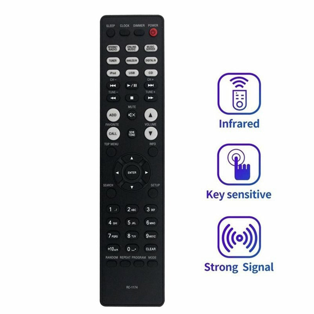 RC-1174 For Denon Amplifier Infrared Remote Control Replacement 1-10m Range Handheld Controller