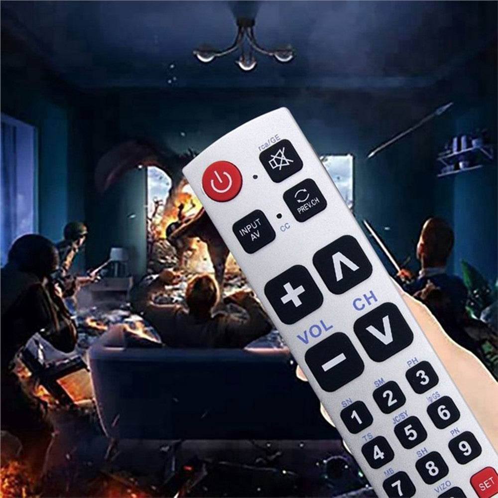A-TV2 Universal Remote Control for Philips / Panasonic / Samsung / LG / Sharp TV Large Button Infrared Controller