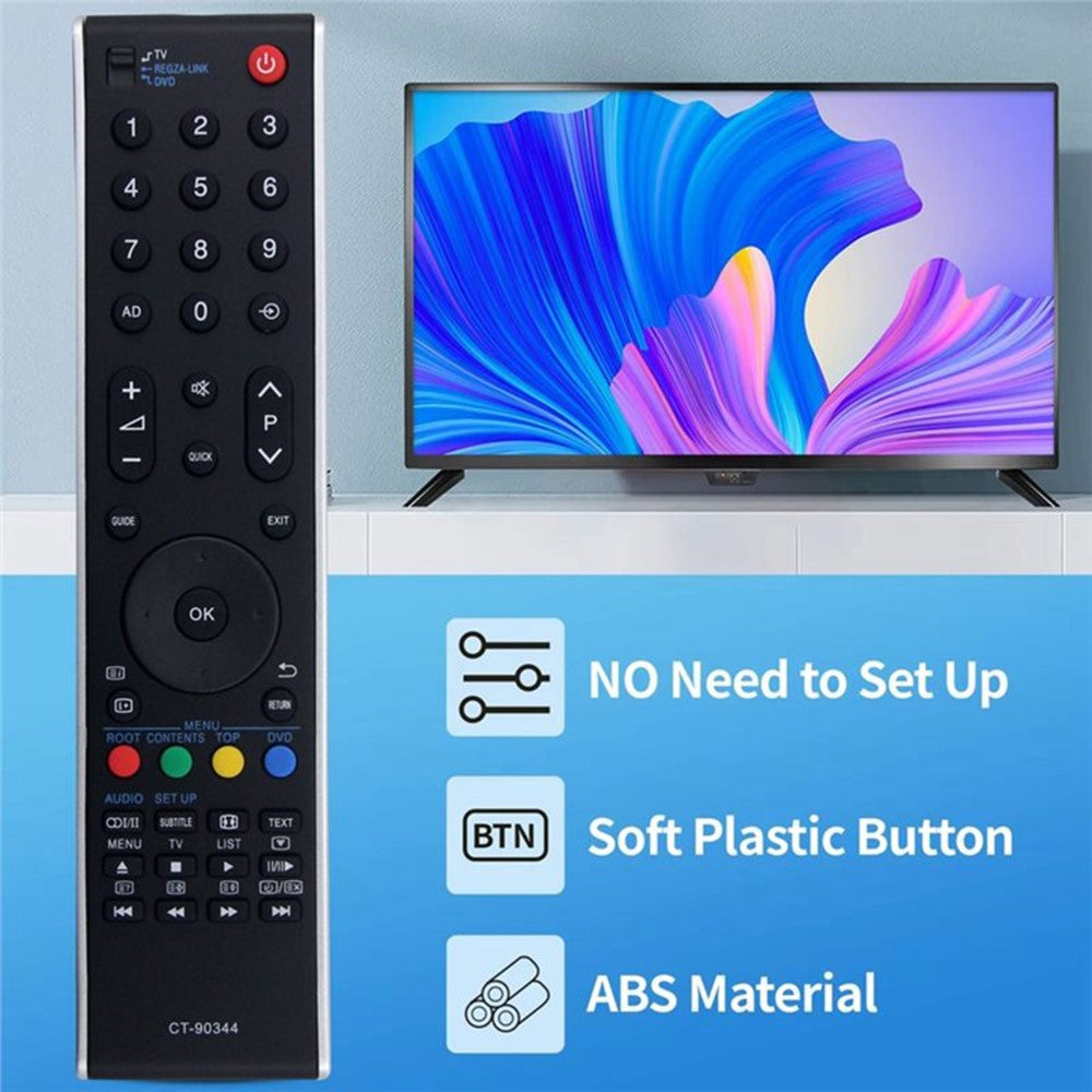 CT-90344 For Toshiba TV Remote Control ABS Replacement Infrared Controller