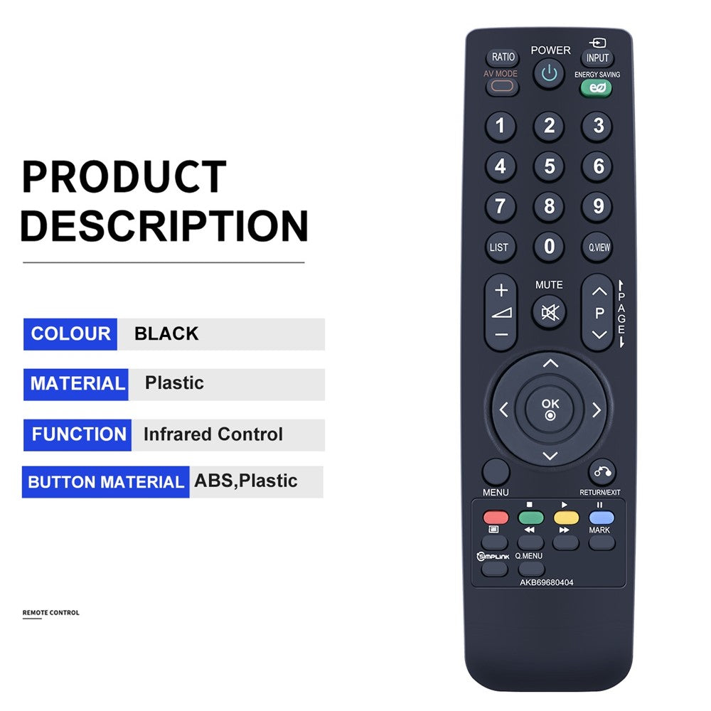 AKB69680404 For LG TV Remote Control Infrared Ergonomic Wireless Replacement Handheld Controller