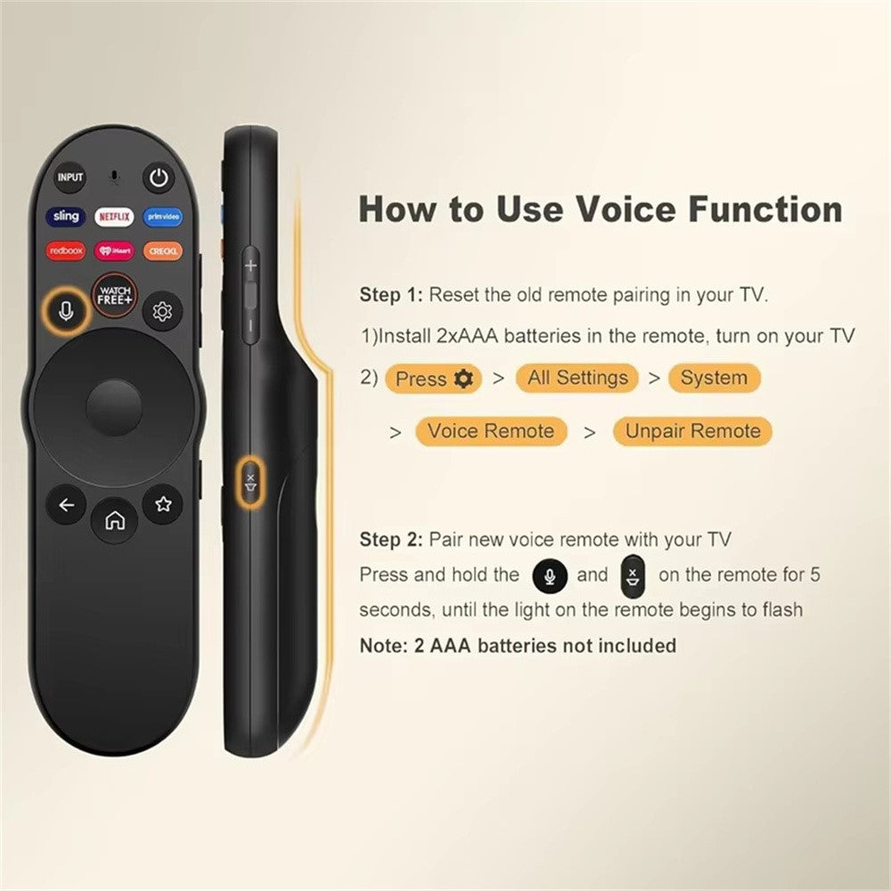 XRT270 For VIZIO Smart TV Voice Remote Control Ergonomic Handheld Controller