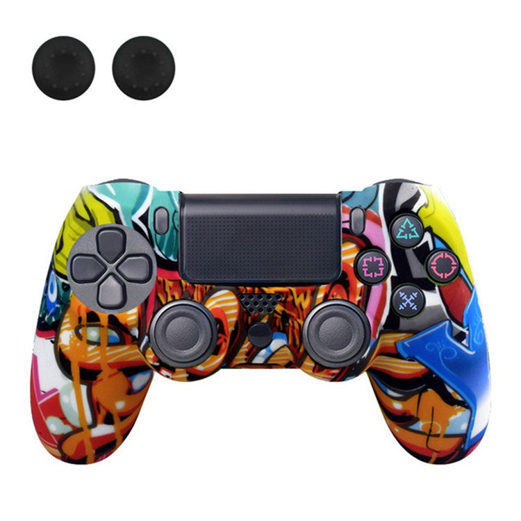 DATA FROG Silicone Cover for Sony PlayStation 4 Pro / PS4 Slim / Playstation 4 Game Controller Graffiti Protective Cas