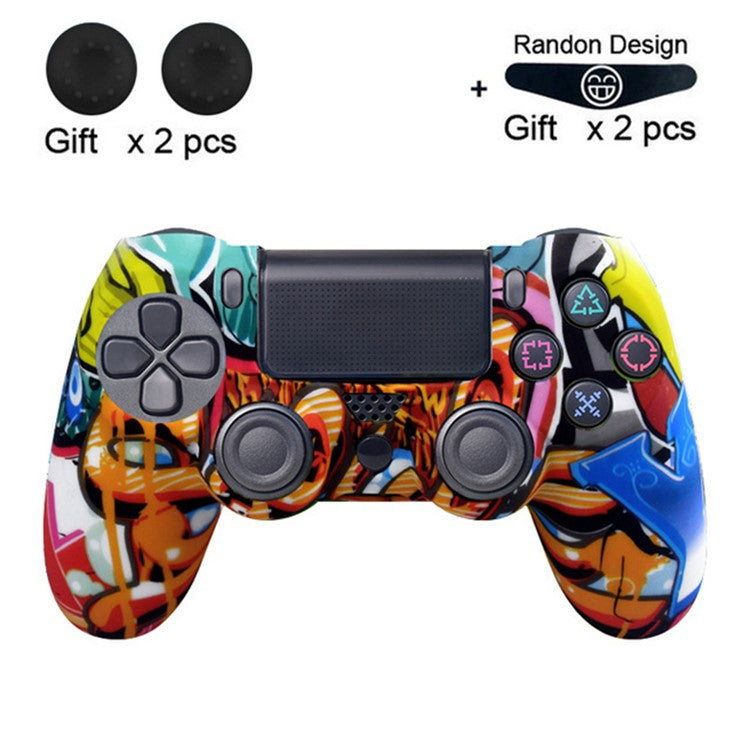 DATA FROG Silicone Cover for Sony PlayStation 4 Pro / PS4 Slim / Playstation 4 Game Controller Graffiti Protective Cas