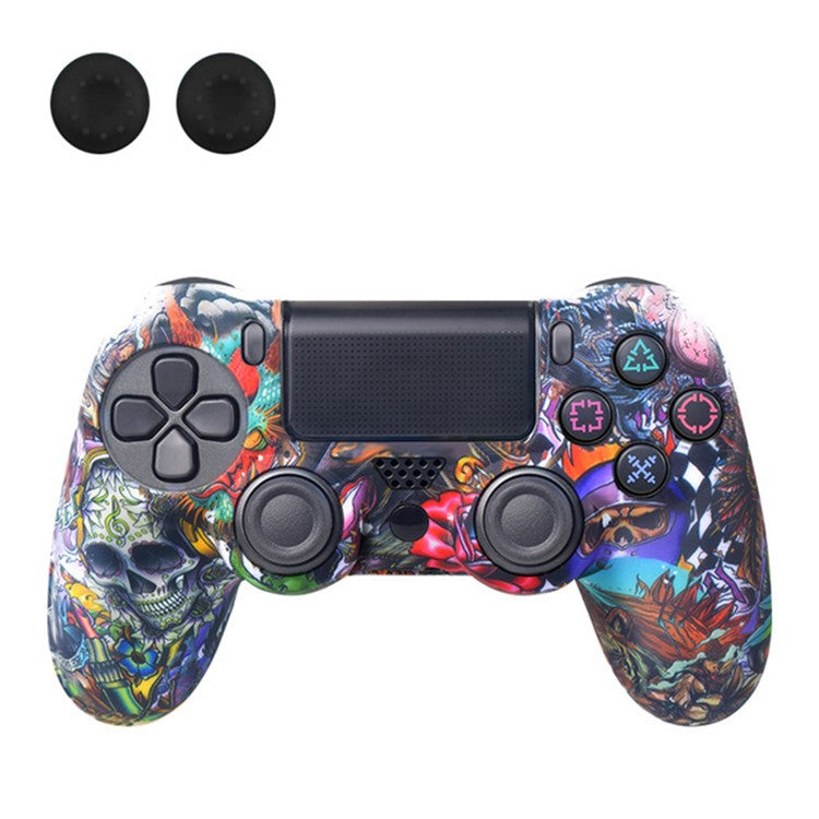 DATA FROG Silicone Cover for Sony PlayStation 4 Pro / PS4 Slim / Playstation 4 Game Controller Graffiti Protective Cas