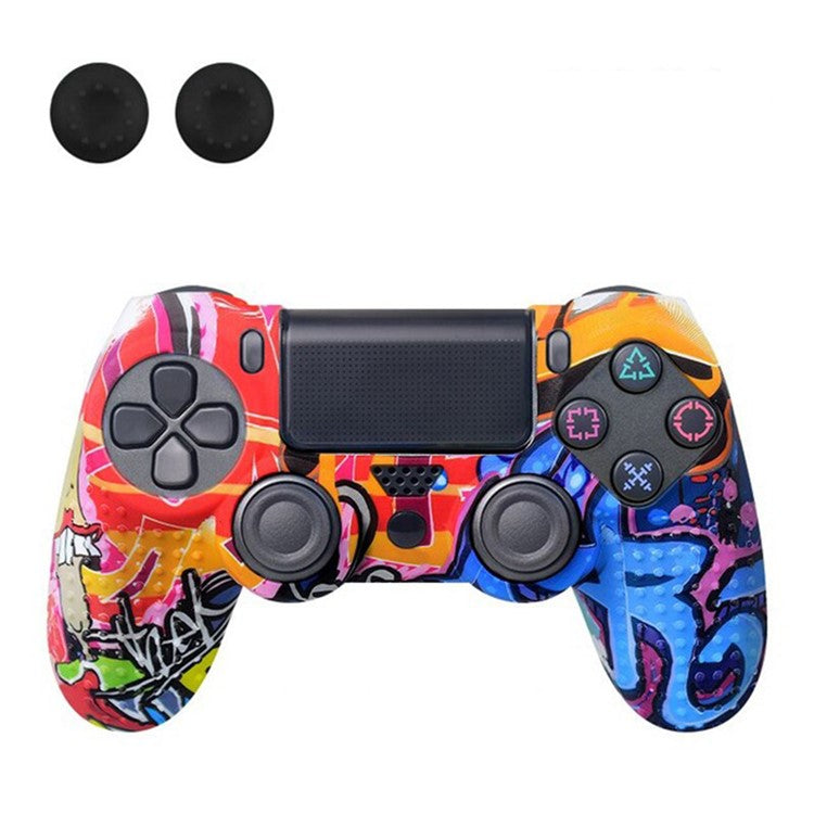 DATA FROG Silicone Cover for Sony PlayStation 4 Pro / PS4 Slim / Playstation 4 Game Controller Graffiti Protective Cas
