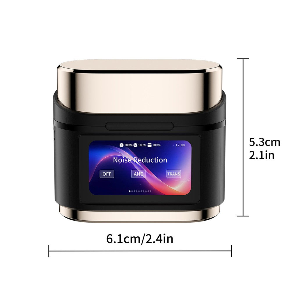 BD2 Smart Digital Display Touch Screen Wireless Bluetooth-compatible Headset ANC+ENC Noise Cancelling