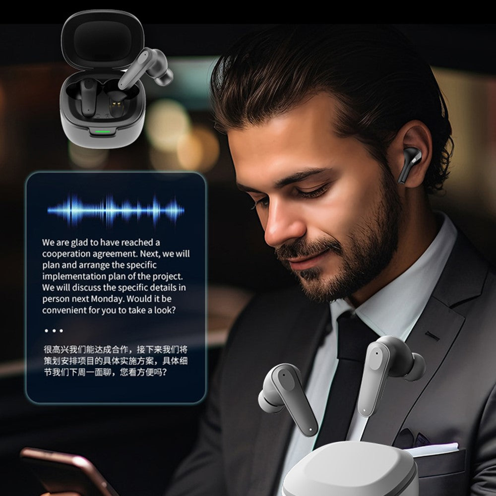 A98 Bluetooth-compatible 5.4 Wireless Earphones AI Smart Multi-Language Translation Earbuds Real-Time Translator