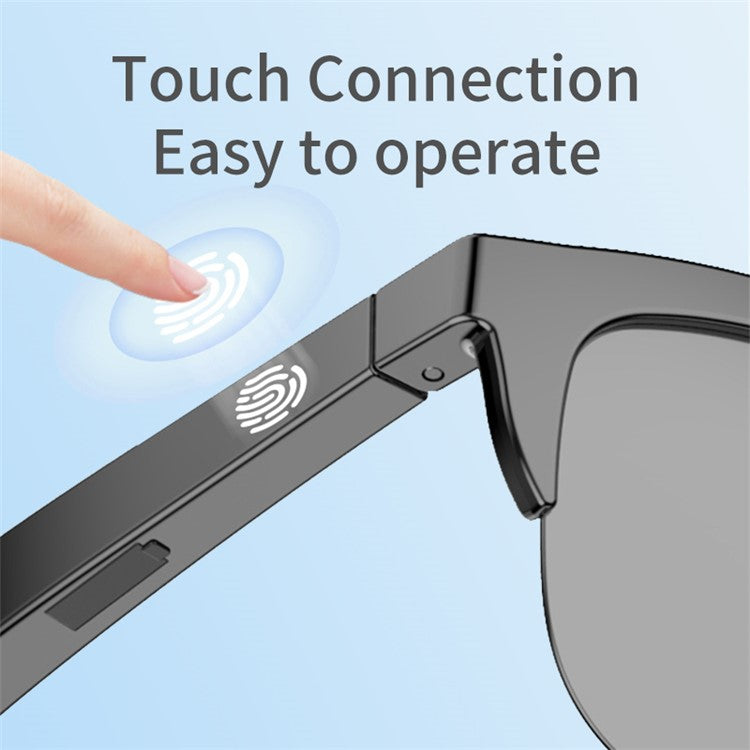 F06 144 Språk Smart AI-översättning Bluetooth-kompatibla glasögon Anti UV-solglasögon med hörlurar