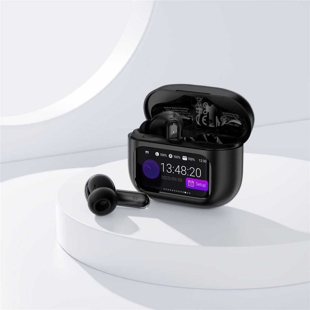 ACEFAST W6 TWS Earbuds ANC + ENC Noise Cancelling Earphones with Smart Screen Display