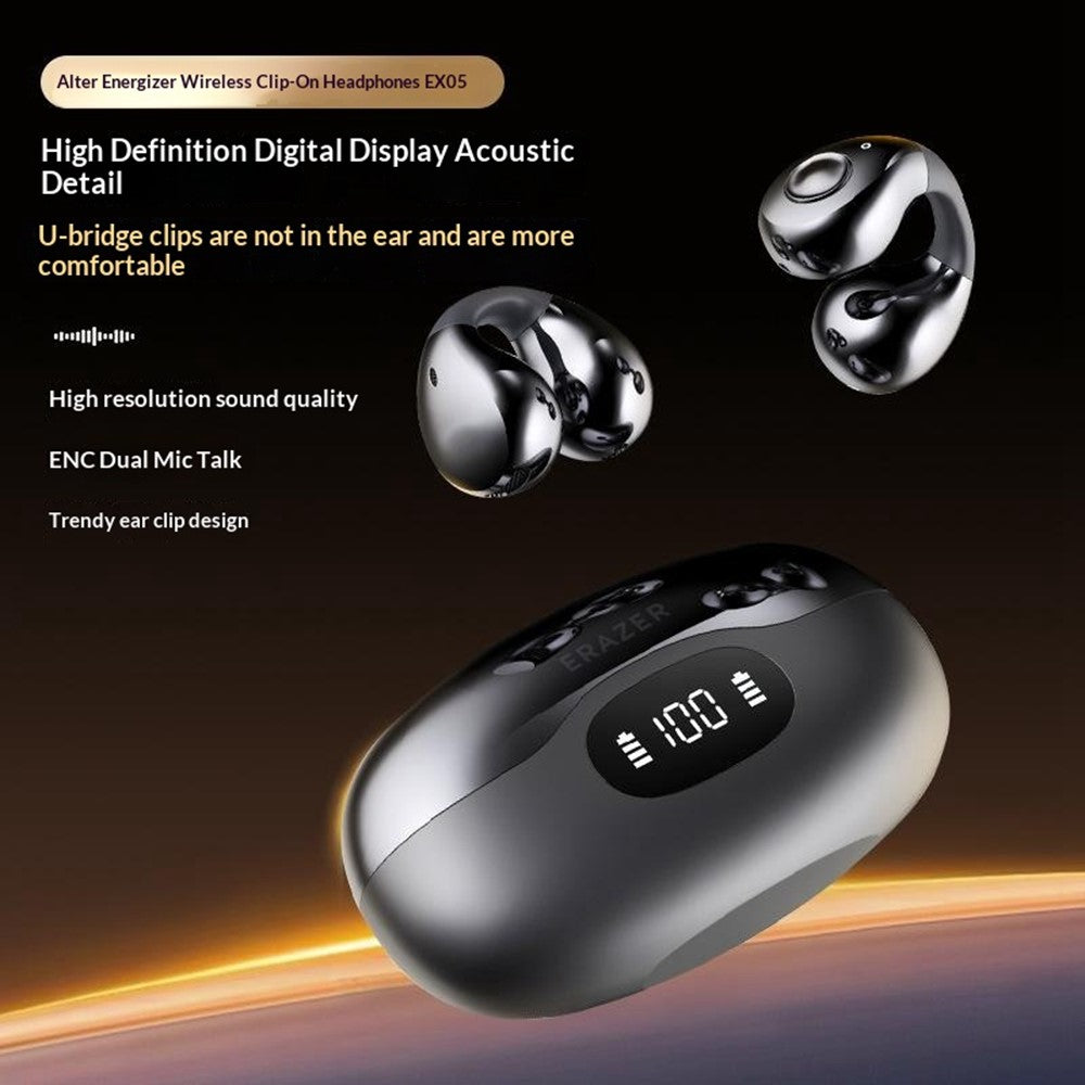 ERAZER EX05 Clip-On Earbuds Bluetooth-compatible Open Ear Wireless Earbuds for Sports (Invested By Lenovo)