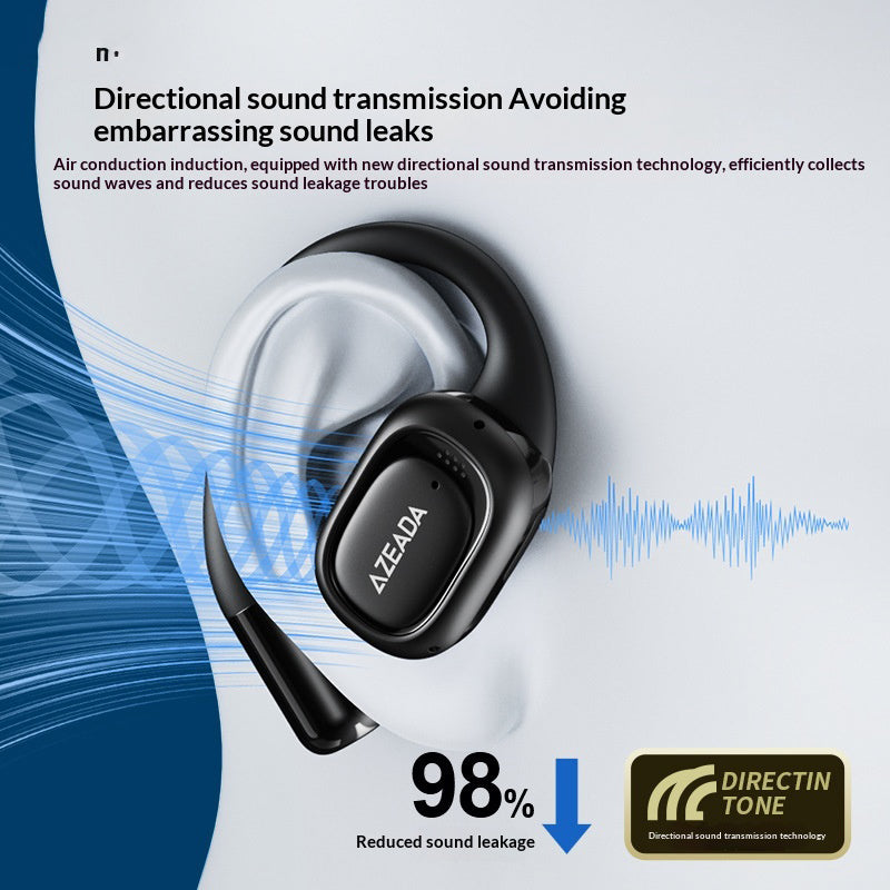 AZEADA AZ-BT15 ENC Noise Cancelling Ear Hook Wireless Bluetooth-compatible Earbuds OWS Air Conduction Earbuds