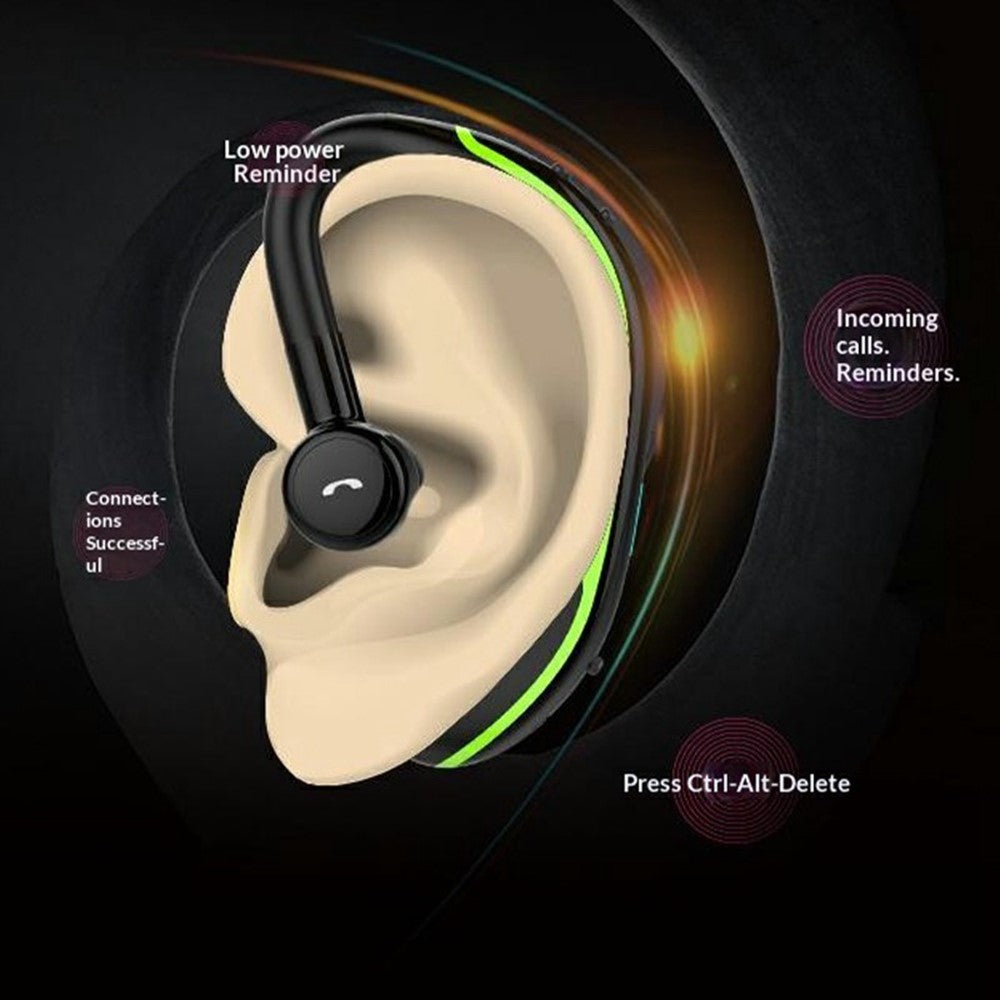 F600 Wireless Bluetooth-compatible Ear Hook Earphone 200H Standby 18H Call Time Hands-free Driving Business Sports Headphone