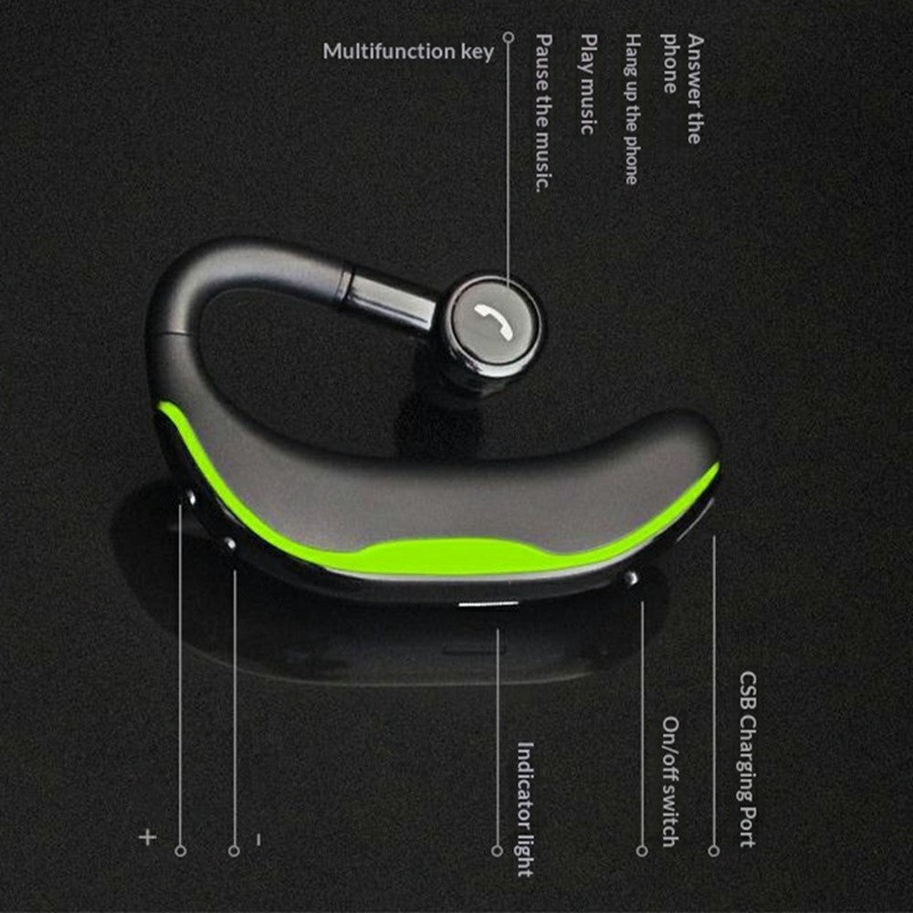 F600 Wireless Bluetooth-compatible Ear Hook Earphone 200H Standby 18H Call Time Hands-free Driving Business Sports Headphone