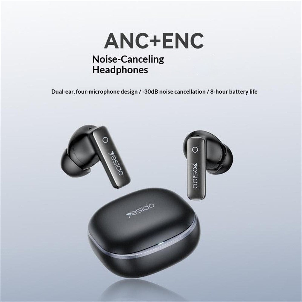 YESIDO TWS43 Bluetooth-compatible 6.0 Earbuds ANC ENC Noise Cancelling TWS Earphones for Music Call