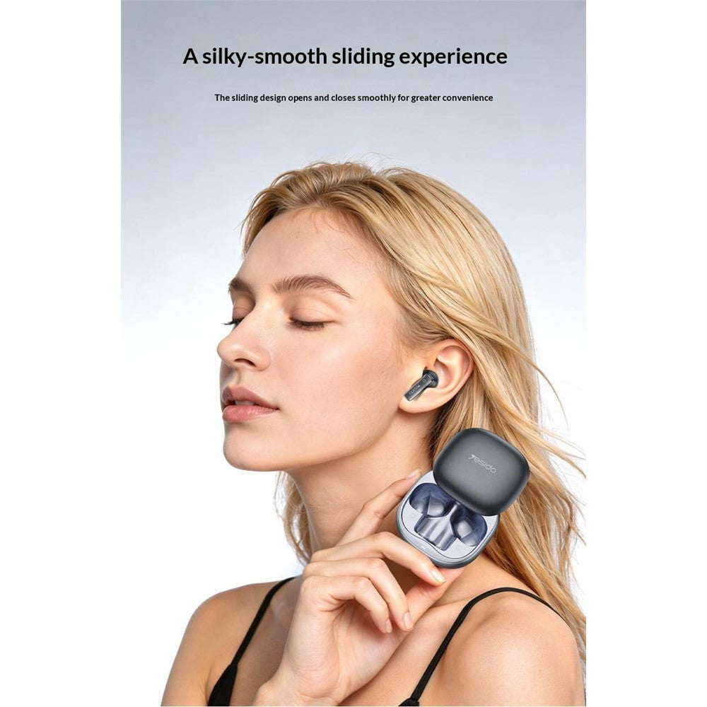 YESIDO TWS43 Bluetooth-compatible 6.0 Earbuds ANC ENC Noise Cancelling TWS Earphones for Music Call