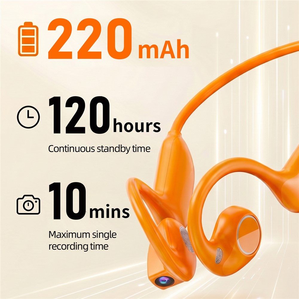 E900 Open Ear Bluetooth-compatible Earphones with 8MP Camera AI Translation ENC Noise Reduction Earphones