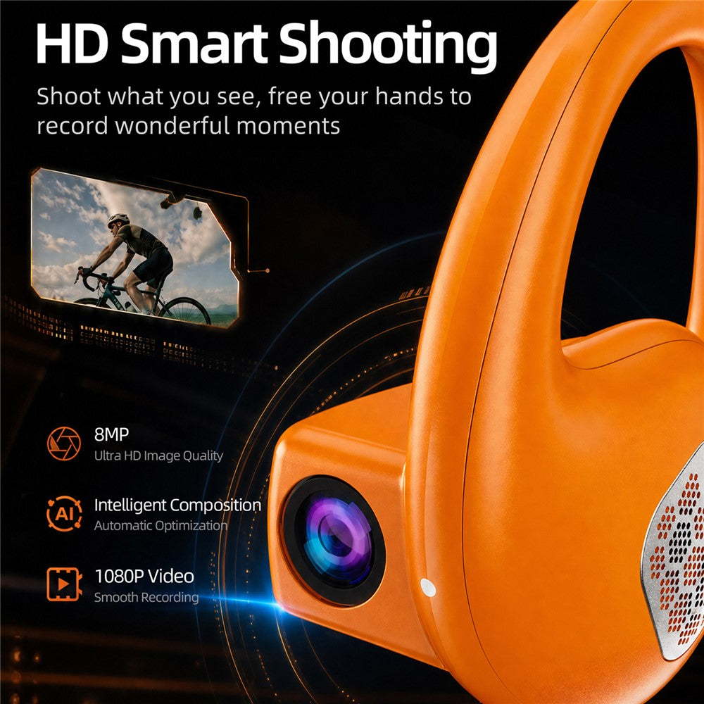 E900 Open Ear Bluetooth-compatible Earphones with 8MP Camera AI Translation ENC Noise Reduction Earphones
