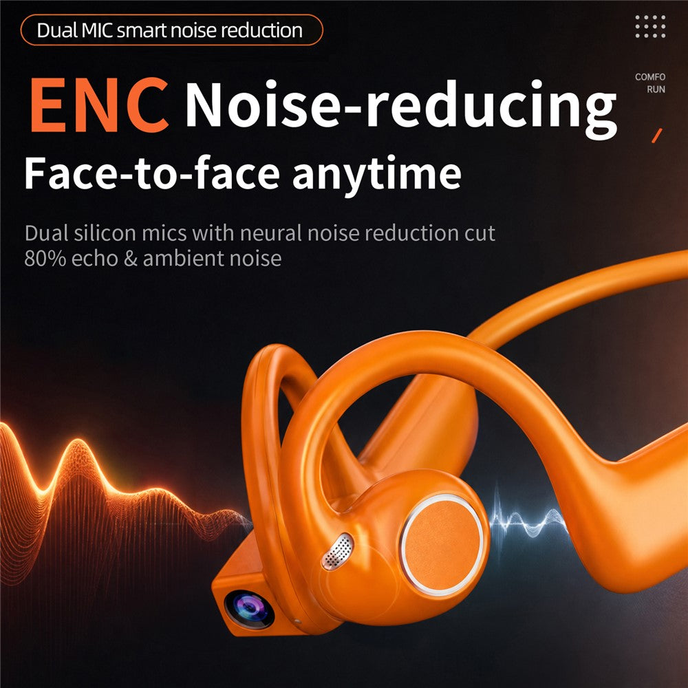 E900 Open Ear Bluetooth-compatible Earphones with 8MP Camera AI Translation ENC Noise Reduction Earphones