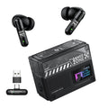 ONIKUMA TX602 Tri-Mode Bluetooth-compatible Gaming Earbuds ANC+ENC Noise Reduction with OLED Display Charging Case