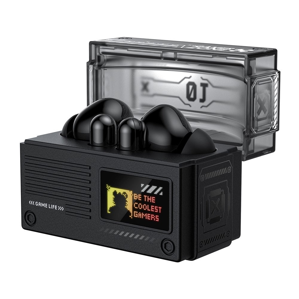 ONIKUMA TX602 Tri-Mode Bluetooth-compatible Gaming Earbuds ANC+ENC Noise Reduction with OLED Display Charging Case